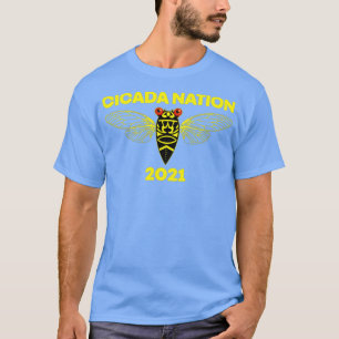 Cicada Nation 2021 Brood X Schwarz 17 Jahre Büste T-Shirt