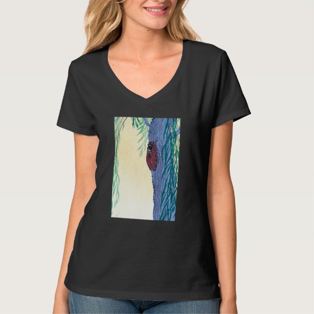 Cicada on Tree of the Moon by Ohara Koson T-Shirt (Vorderseite)