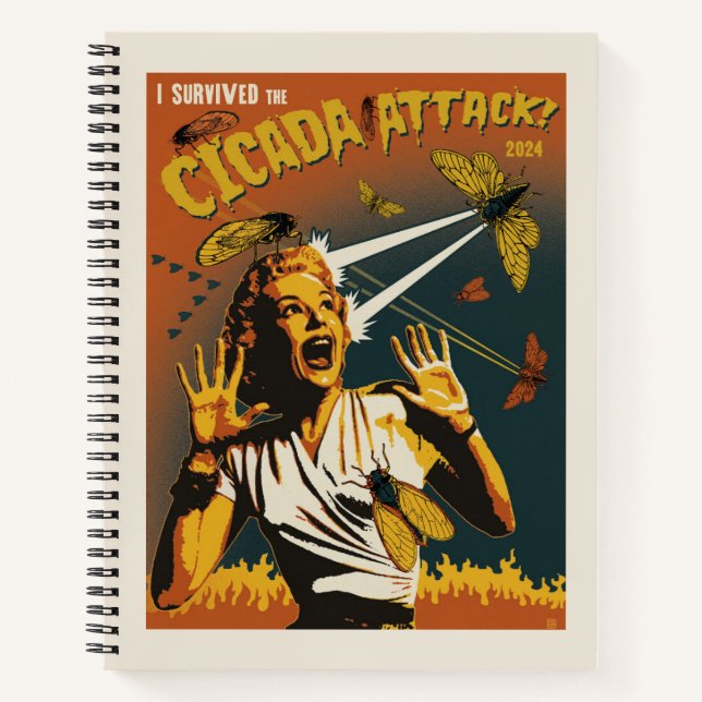 Cicada - Schrei-Lady 2024 Notizbuch (Vorderseite)
