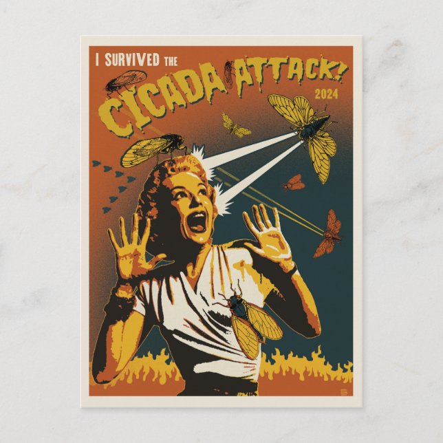 Cicada - Schrei-Lady 2024 Postkarte (Vorderseite)