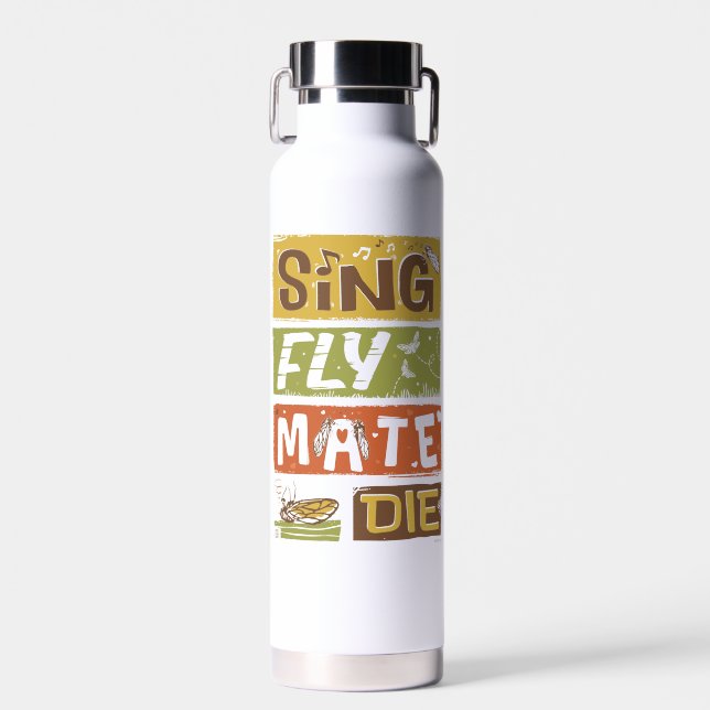 Cicada Sing Fly Mate Die Trinkflasche (Vorne)