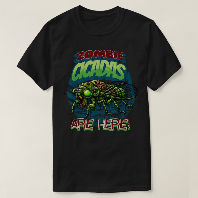 Cicada Spaß Zombie Cicadas Funny T-Shirt (Design vorne)