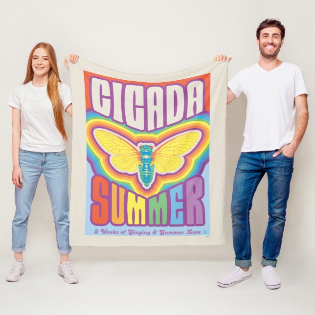 Cicada Summer Liebe Fleecedecke (Beispiel)