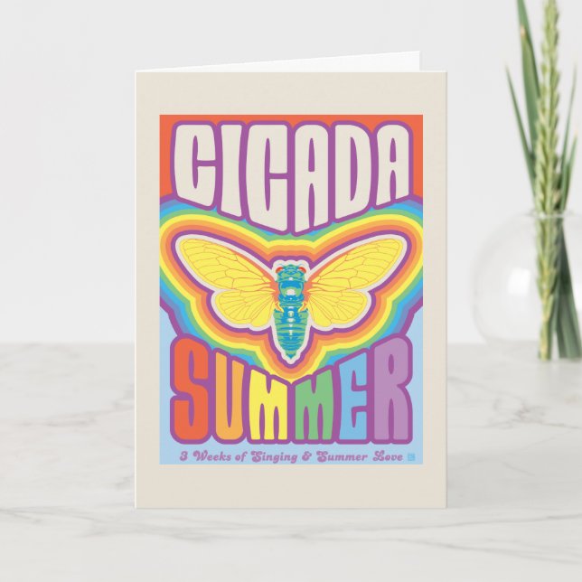 Cicada Summer Liebe Karte (Vorderseite)