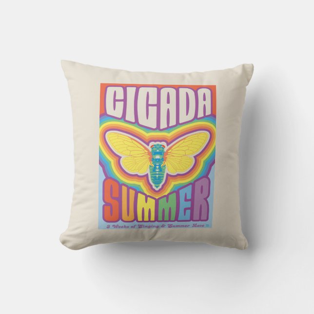 Cicada Summer Liebe Kissen (Vorderseite)