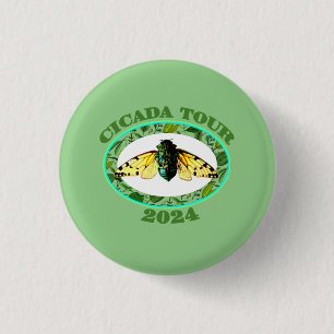 Cicada Tour 2024 Insekt Lover Broods XIII und XIX Button