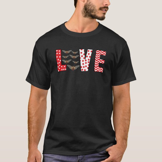 Cicada Valentines Day Love Valentine Cute Hearts T-Shirt (Vorderseite)