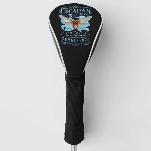Cicada Wiedersehen U.S Tour 2024 Cicada Konzert Golf Headcover (Vorderseite)