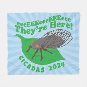 Cicadas 2024 Sie sind hier Fleecedecke