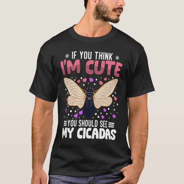 Cicadas Heart Valentine's Day Animal For Womens Ki T-Shirt (Vorderseite)