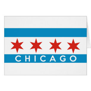 Cicago City Flag Amerikanische Textbezeichnung