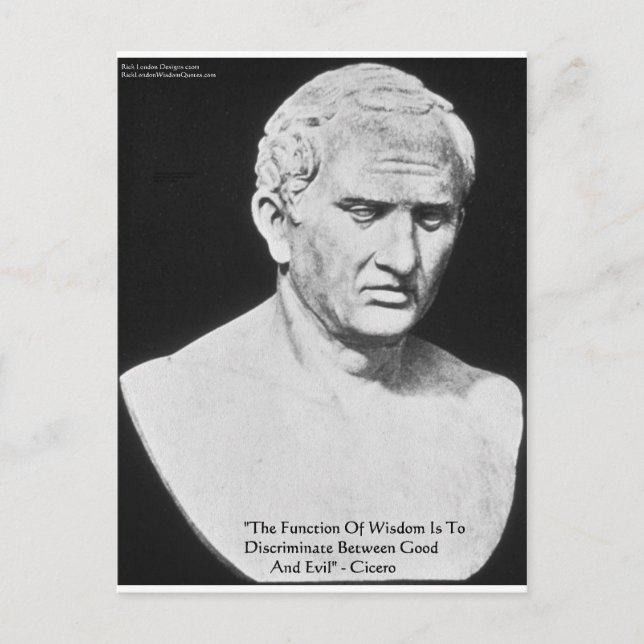 Cicero "Good & Evil" - Bio-Quote Karten und Gesche (Vorderseite)