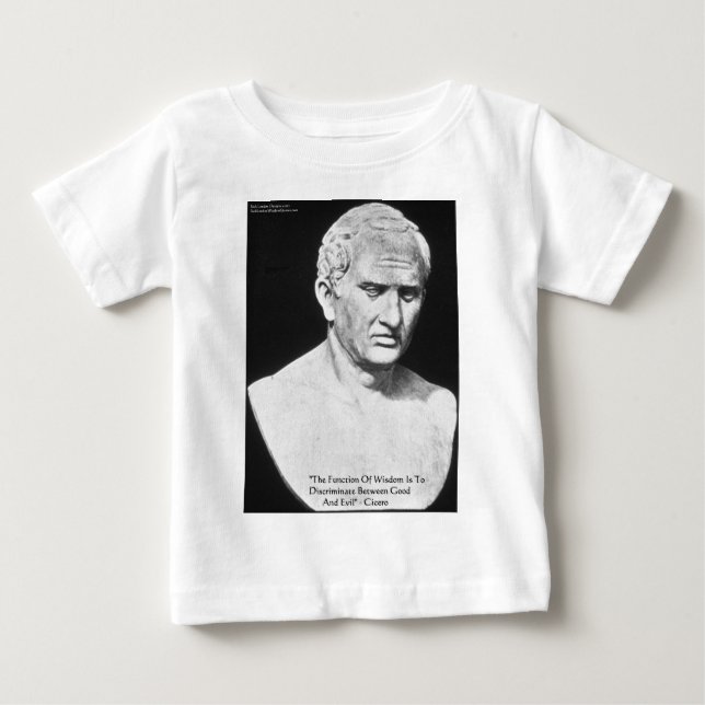 Cicero "Good & Evil" - Bio-Quote Karten und Gesche Baby T-shirt (Vorderseite)