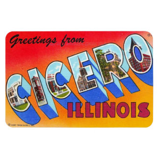 Cicero Illinois IL Large Letter Postcard Magnet