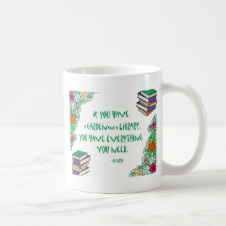 Ciceros Zitat auf Bibliotheken Kaffeetasse