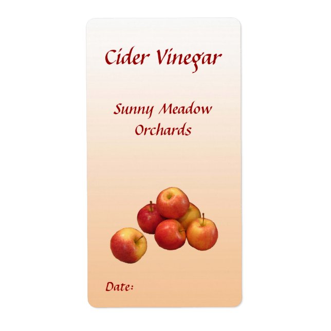 Cider Vinegar Labels (Vorne)