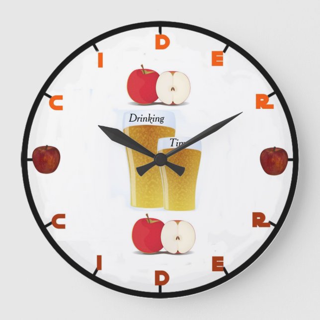 Cider Wall Clock Große Wanduhr (Vorderseite)