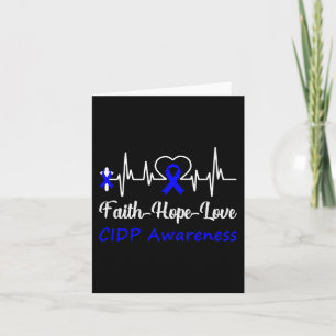 Cidp Awareness Heartbeat Christlicher Cross Faith Karte
