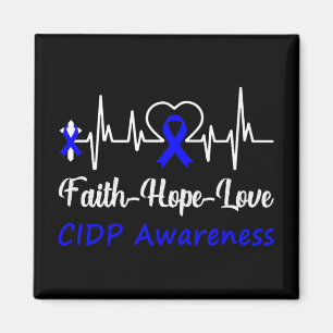 Cidp Awareness Heartbeat Christlicher Cross Faith Magnet