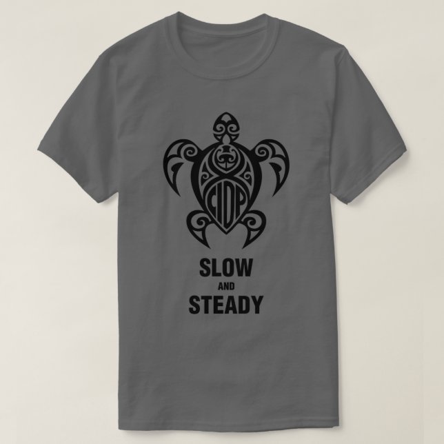 CIDP Turtle Black Slow Steady T-Shirt (Design vorne)