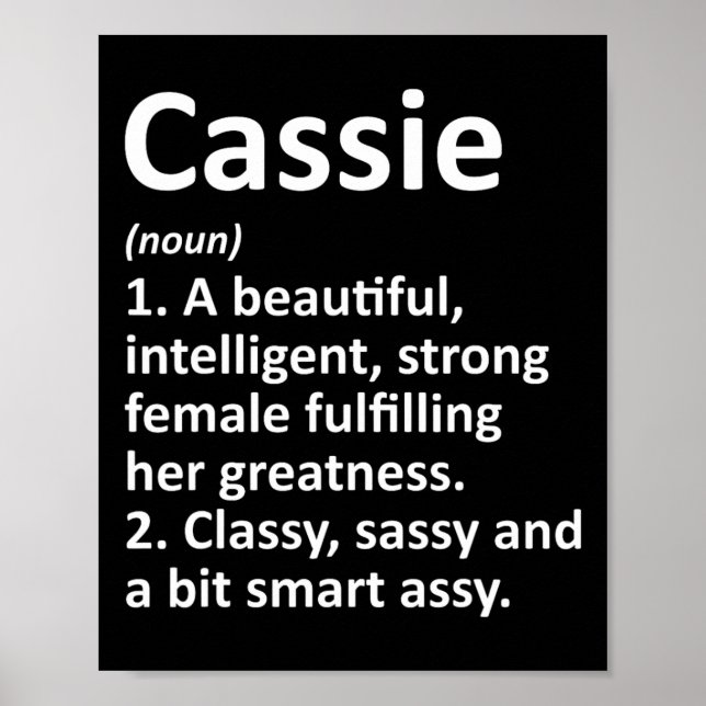 Cie Definition Personalisiert Name Funny Poster (Vorne)