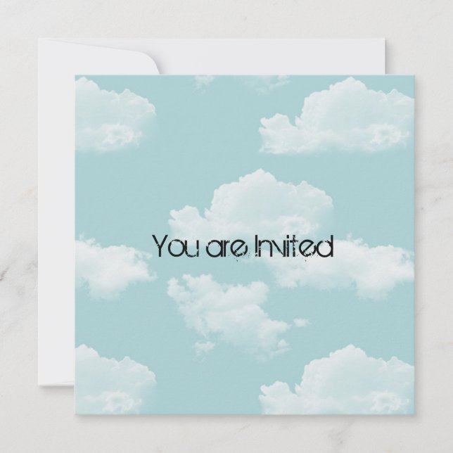 Ciel avec nuages Baby showers Invitations (Devant)