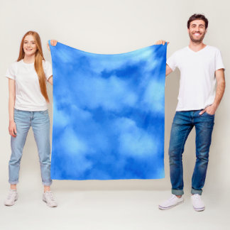 Ciel bleu ciel, couverture en polaire, moyen 50" x