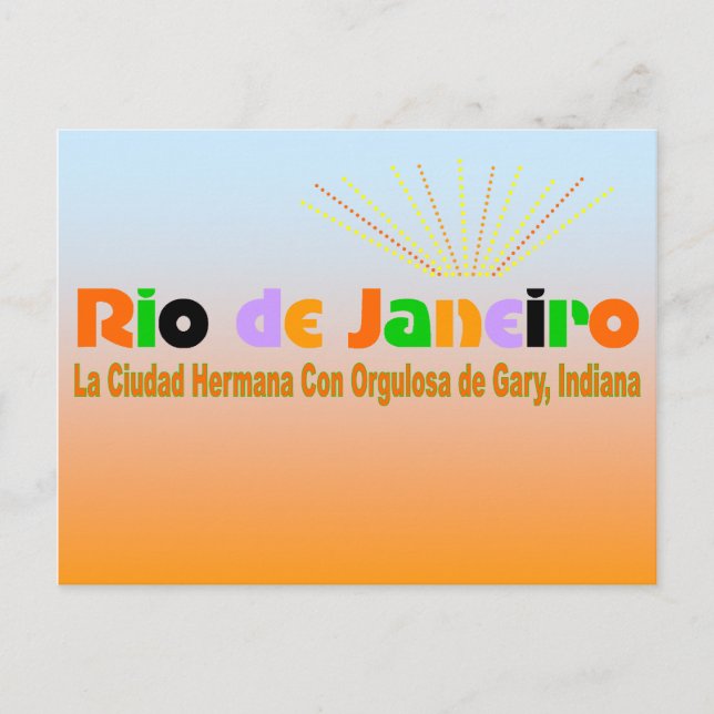 Ciel bleu de carte postale de Rio (Devant)