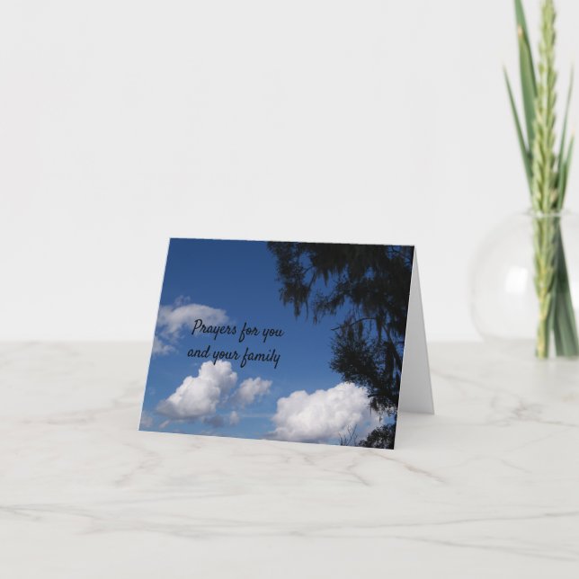 Ciel bleu sur une carte de sympathie (Devant)