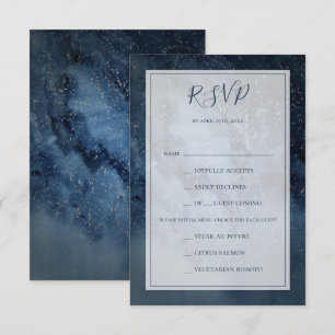Ciel céleste avec cadre Menu Choix Carte RSVP