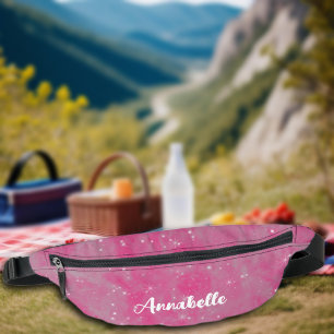Ciel céleste étincelant nuit étoilée rose