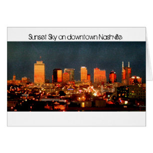 Ciel de coucher du soleil sur Nashville du centre