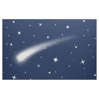 Ciel de minuit avec tissu d'étoile filante au mètr