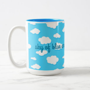 ciel de nuages bleus et blancs moelleux - mug