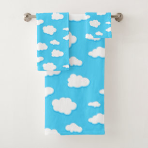 ciel de nuages bleus et blancs moelleux - serviett