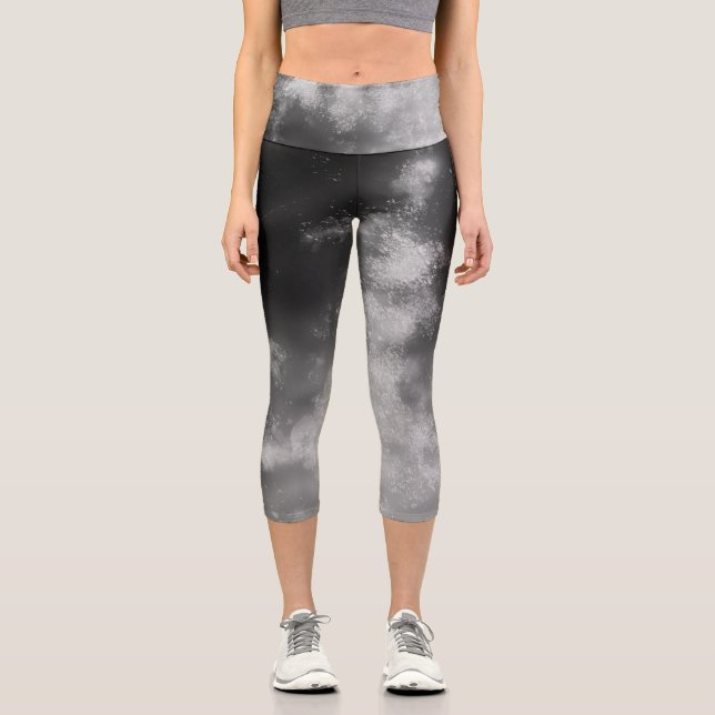 Ciel de nuit Fumée Capri Leggings (Recto)