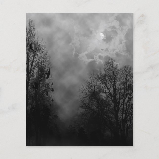 Ciel d'Halloween éffrayant avec prospectus Ravens (Devant)