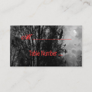 Ciel hanté noir blanc rouge Personnalisé Cartes de