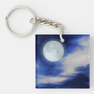 Ciel nocturne avec lune et nuages