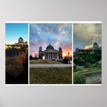 Ciel nocturne d'Esztergom. Affiche