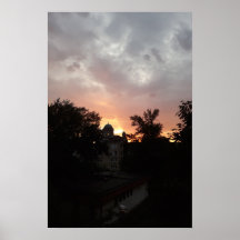 Ciel nocturne d'Esztergom. Affiche