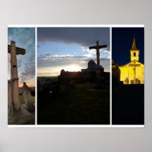 Ciel nocturne d'Esztergom. Affiche