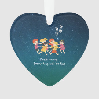 Ciel nocturne et enfants heureux 