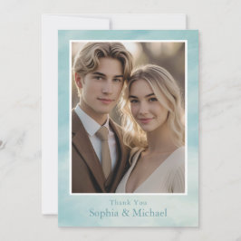 Ciel nuageux Mariage Carte de remerciements doux r
