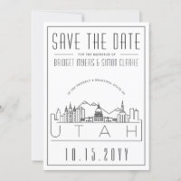 Ciel stylisé de la skyline de l'Utah pour carte de