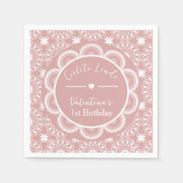 Cielito Lindo 1st Birthday Pink Serviette