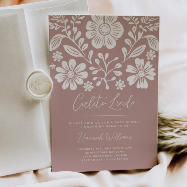 Cielito Lindo Baby Dusche Rosa Einladung (Von Creator hochgeladen)