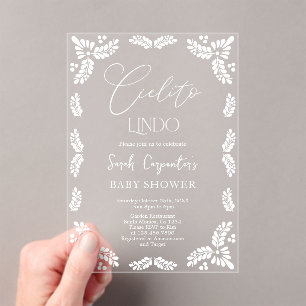 Cielito Lindo Baby Shower Acryleinladungen