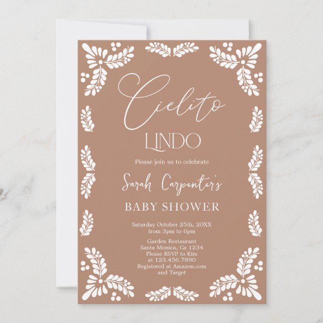 Cielito Lindo Baby Shower Einladung (Vorderseite)