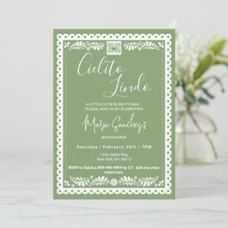 Cielito Lindo Baby Shower Invitation | Green  Karte